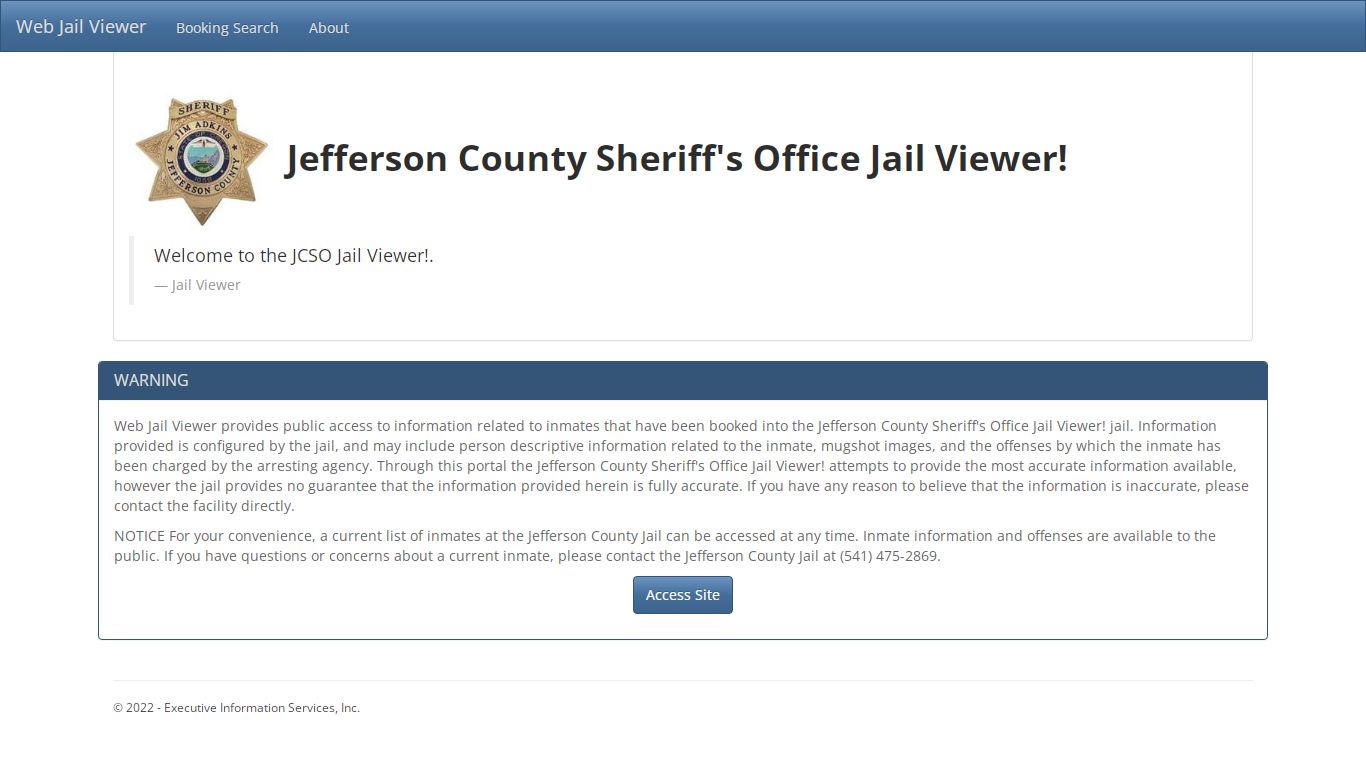 Jefferson County Sheriff's Office Jail Viewer!