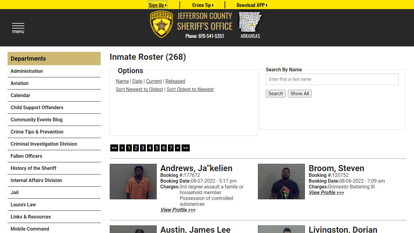 Inmate Roster - Jefferson County Sheriff AR